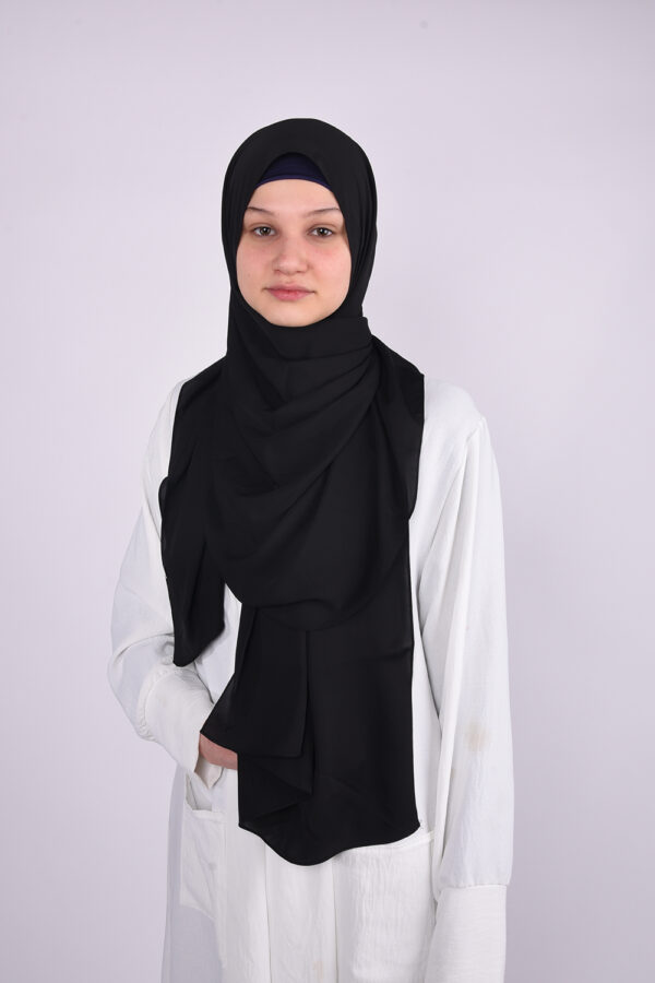 Silk Black Hijab