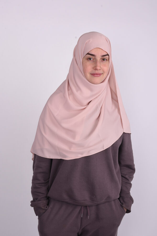 Silk Light Pink Hijab - Image 2