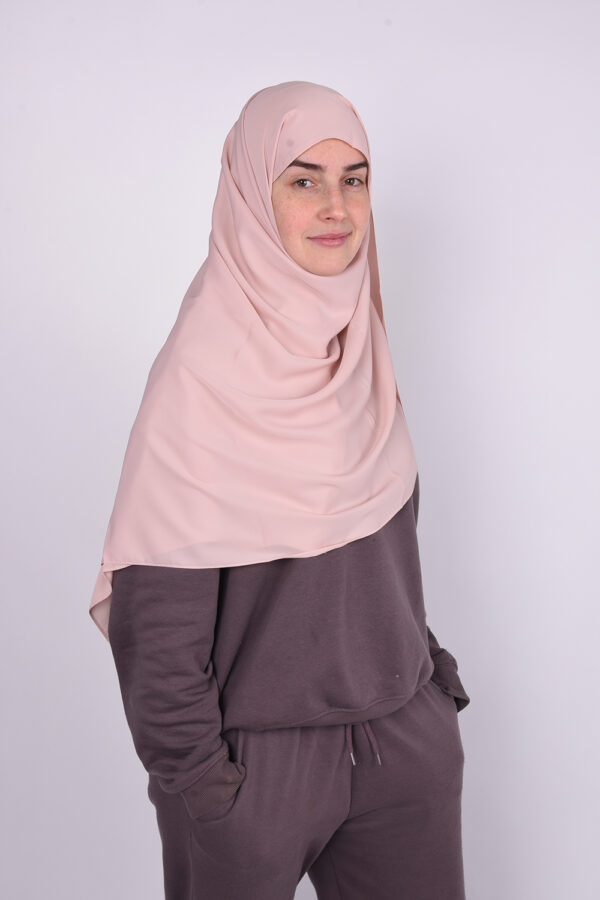 Silk Light Pink Hijab - Image 3
