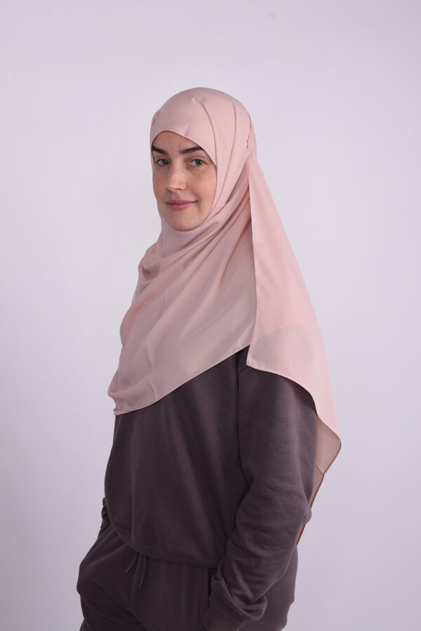 Silk Light Pink Hijab - Image 4
