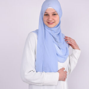 Silk Light Blue Hijab