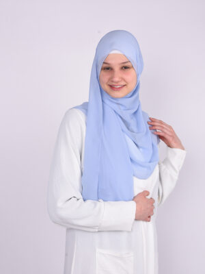 Silk Light Blue Hijab