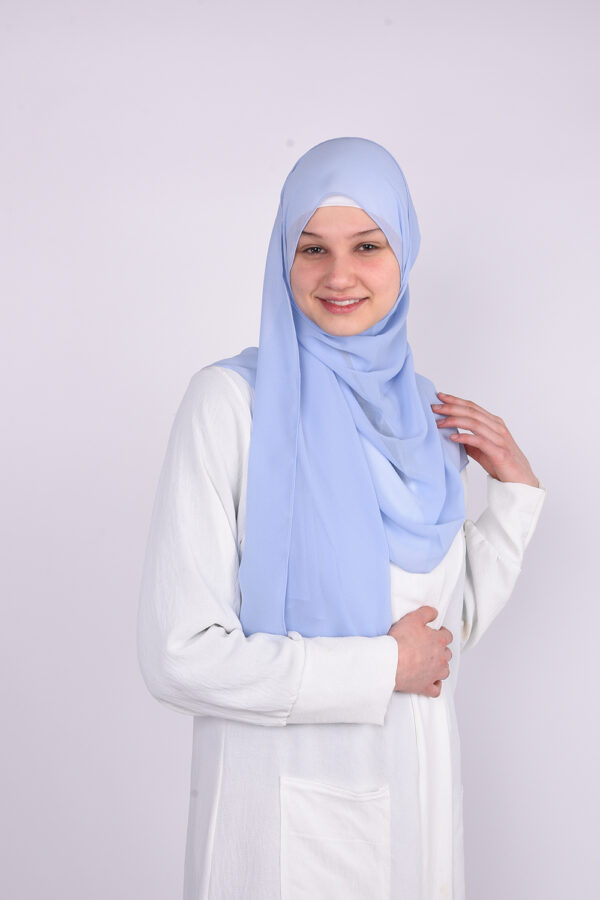 Silk Light Blue Hijab