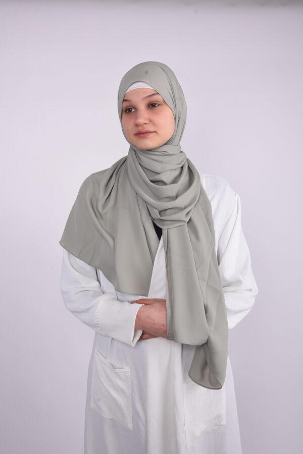 Silk Light Green Hijab - Image 5