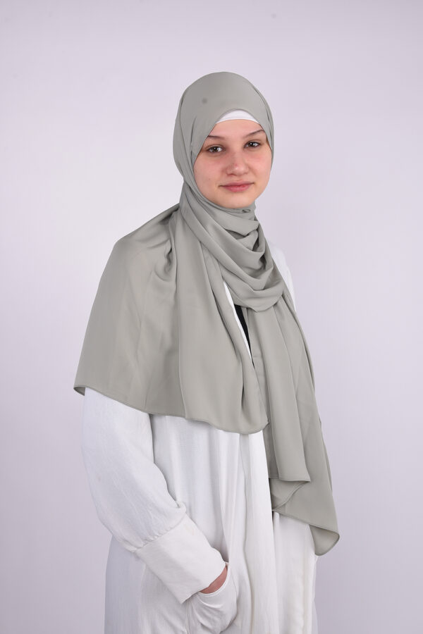 Silk Light Green Hijab - Image 3