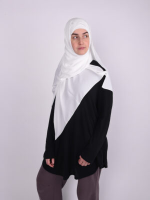 Silk White Hijab