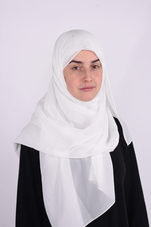 Premium White Chiffong Hijab - Image 2