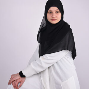 Premium Black Chiffong Hijab