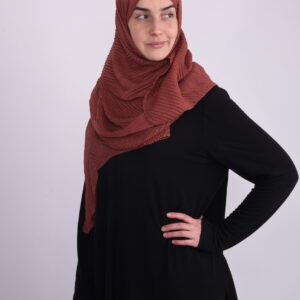 Ribbed Brown Hijab
