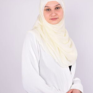 Ribbed White Hijab