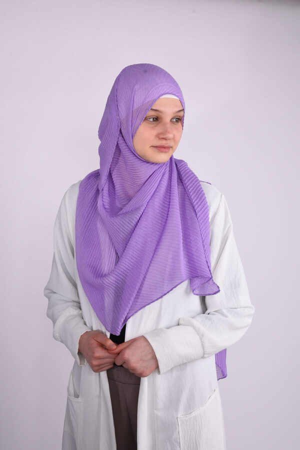 Ribbed Pink Hijab - Image 4