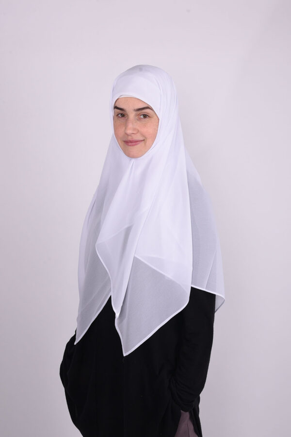 Square White Hijab - Image 2