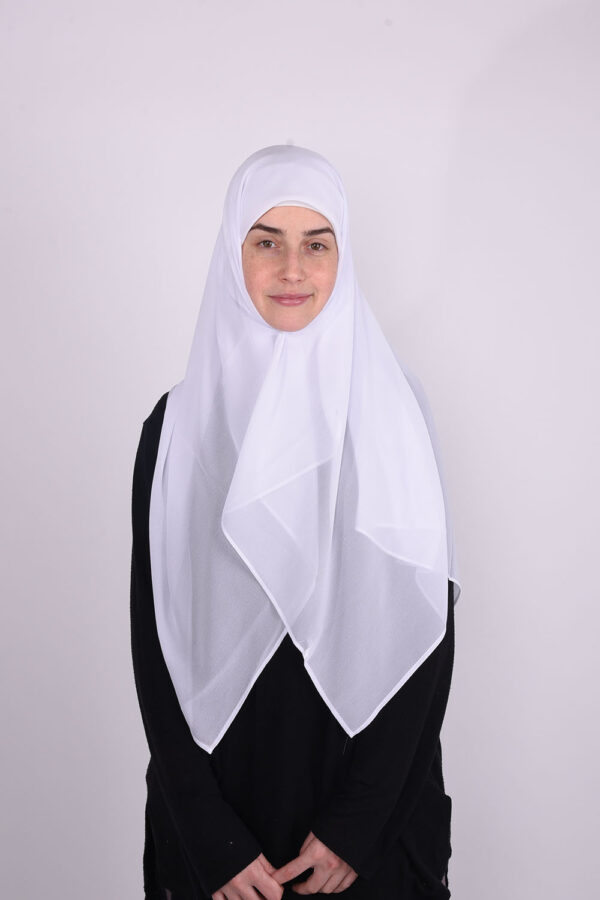Square White Hijab - Image 3