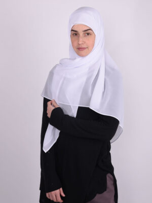 Square White Hijab