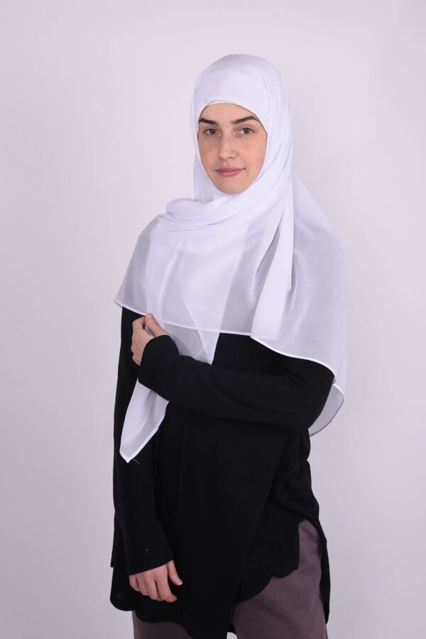 Square White Hijab