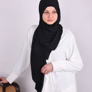 Wrinkled Black Hijab