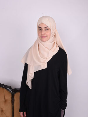 Wrinkled Beige Hijab