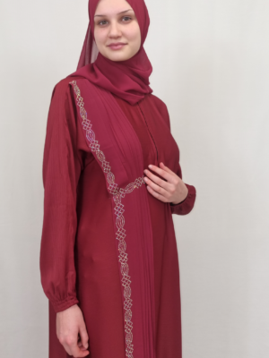 Elegant Red Abaya