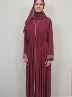Sophisticated Red Abaya