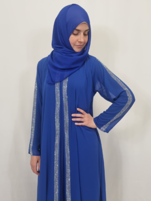 Fashionable Blue Abaya
