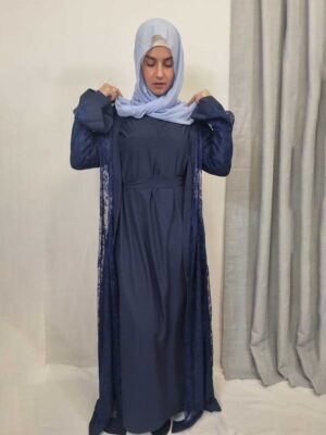 Blue Two Piece Abaya