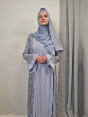 Gray Two Piece Abaya