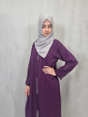 Elegant purple Abaya