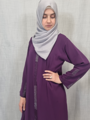 Elegant purple Abaya
