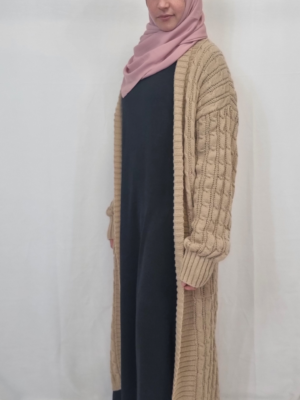 Stilysh Long Beige Cardigan