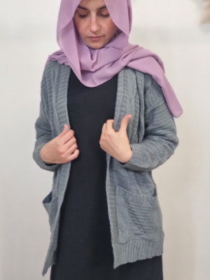 Stilysh Short Gray Cardigan