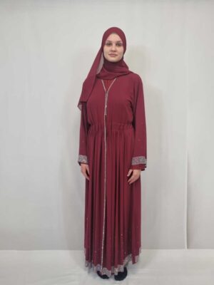 Sophisticated Red Abaya